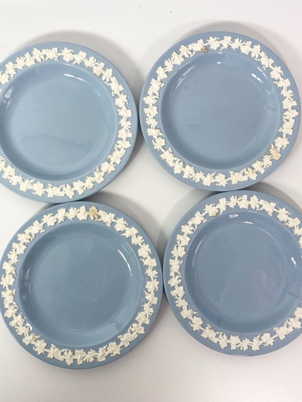 Wedgwood Etruria &Barlaston Queensware Blue 6" inches 1950 side plates-Set of 4